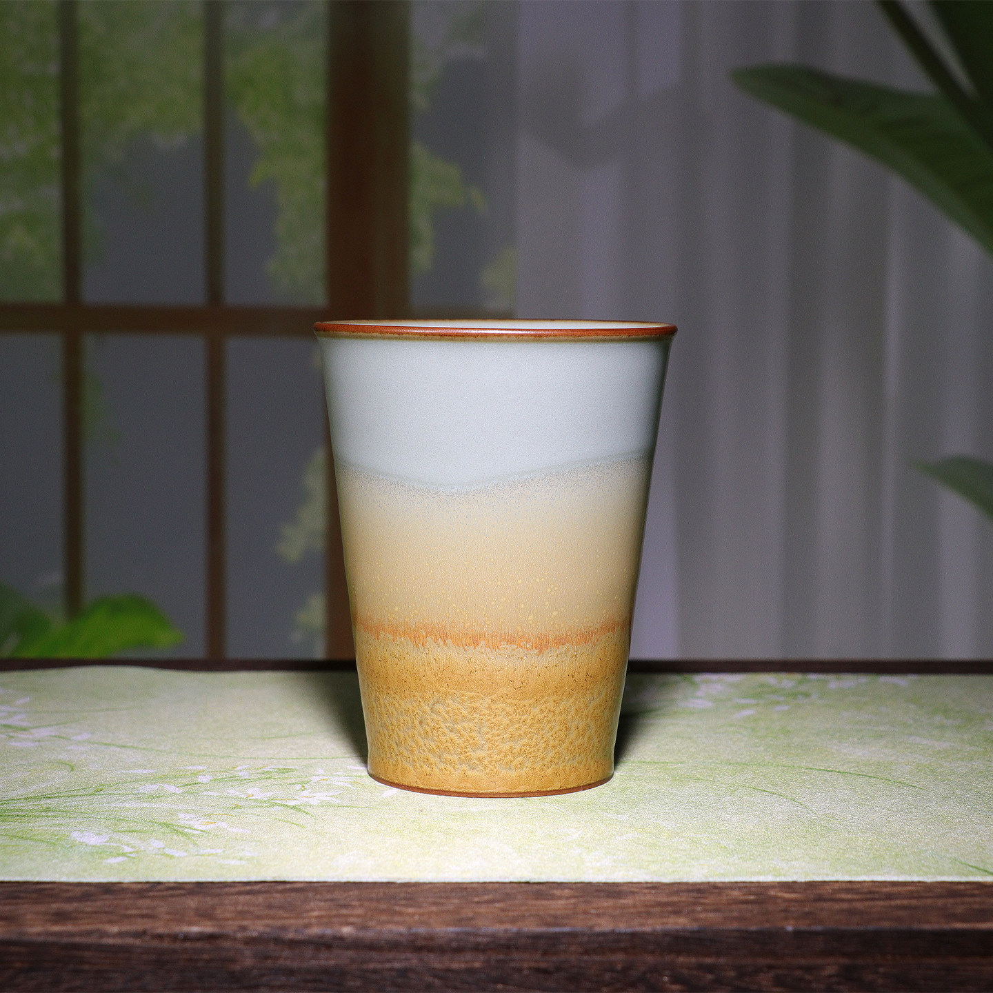 任晓飞可乐杯 盛世黄釉钧瓷炭烧手工原矿茶杯中式风礼盒装送礼