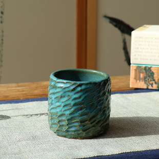 陈俊才炭烧茶杯 神垕钧瓷原矿钧窑主人杯纯手工天然窑变中式茶器