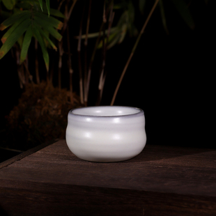 钧官瓷主人杯 神垕付向阳手工羊脂玉原矿茶具茶杯中式简约风礼盒