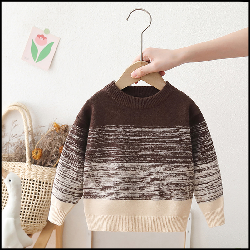 男童毛衣加厚2025新款秋冬中小儿童上衣针织衫男孩卡通水貂绒线衣