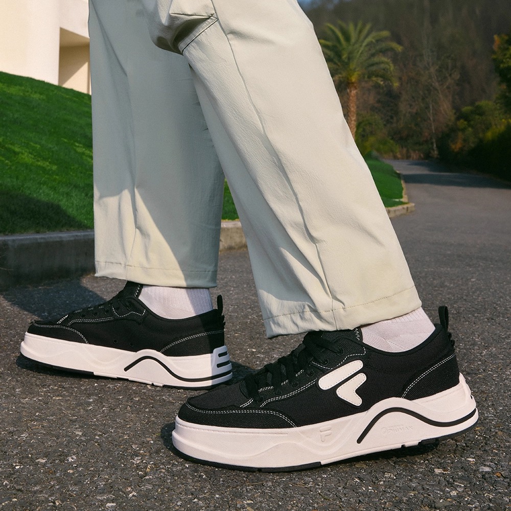 章昊同款|FILA FUSION斐乐女鞋帆布鞋2025新款男鞋运动鞋厚底板鞋