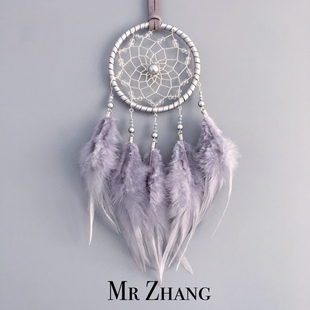 MR ZHANG张先生手作原创捕梦网印第安羽毛吊饰文艺礼物汽车挂饰