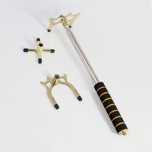 不锈钢台球伸缩杆可拆卸桥头台球杆私杆自由伸缩防滑台球架杆器杆