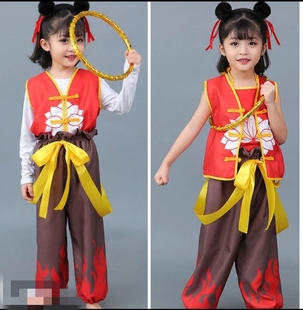 哪吒2之魔童降世闹海哪咤项圈黄金色自动伸缩乾坤圈火尖枪cos道具