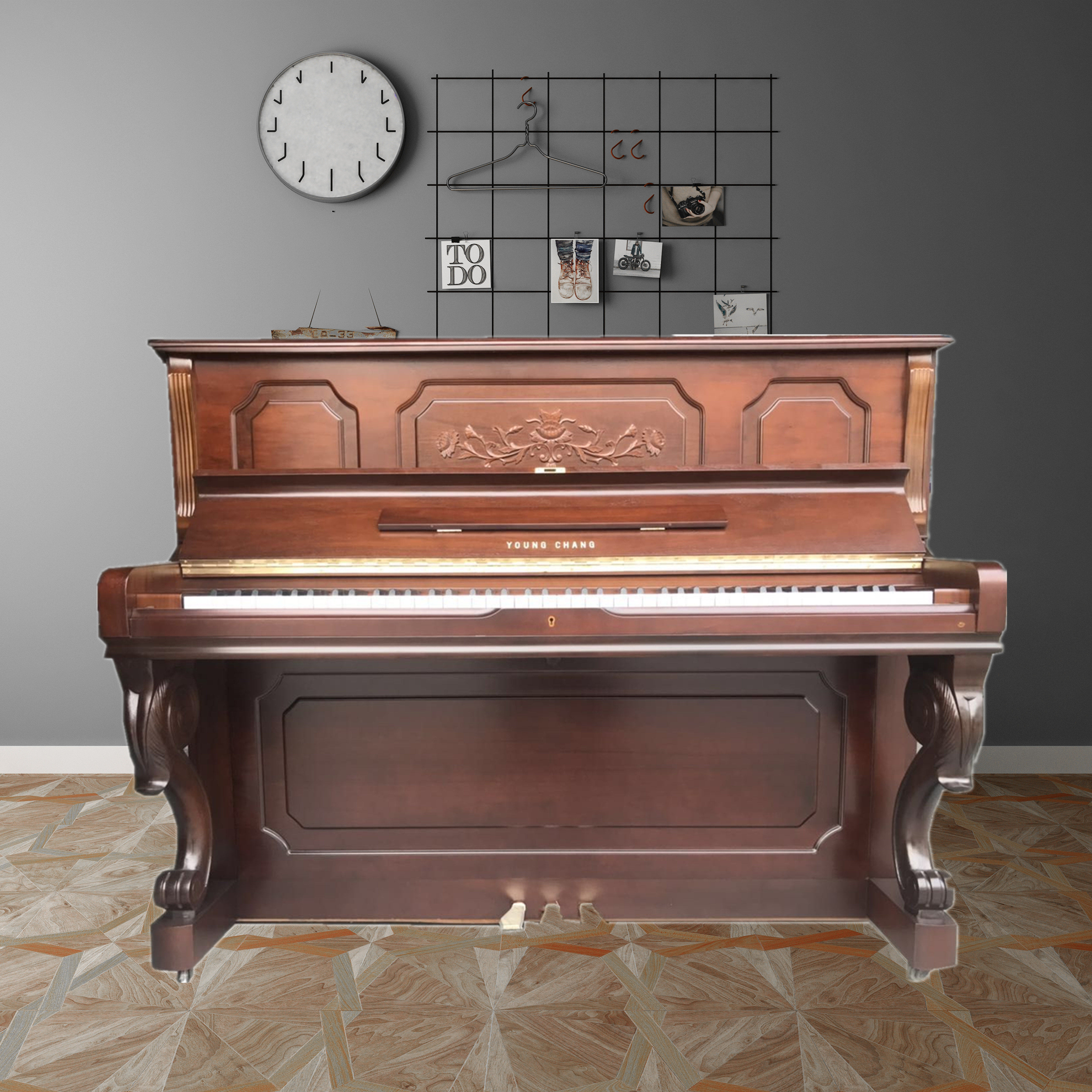 二手钢琴三益英昌u121fe 韩国进口专业考级演奏成人初学实木立式