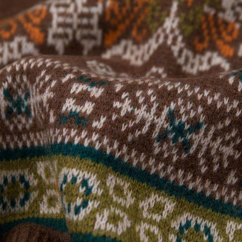 羊毛背心女士圆领提花覆古休闲针织背心秋冬新款分层西式羊毛马甲