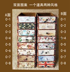 影楼摄影新生儿摄影服装满月辅助道具摄影道具盒拍照纯色抽屉木框