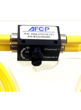 AFOP双路机械可调光纤衰减器 VOA-3153-0L141可调光衰VOA-3134-AL149原装0-30DB可调MVOA单模双芯LC接头在线