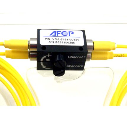 AFOP双路机械可调光纤衰减器 VOA-3153-0L141可调光衰VOA-3134-AL149原装0-30DB可调MVOA单模双芯LC接头在线