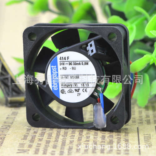 原装正品德国ebmpapst 414F/2 24V 0.8W 4CM 变频器散热风扇