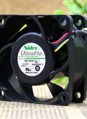 原装 NIDEC H60T12BHA7-57 6CM 6025 12V 0.57A 大风量 散热 风扇