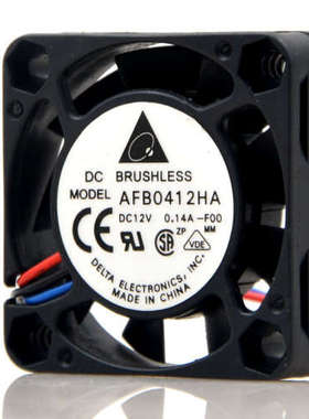 台达 AFB0412HA 4010 4CM 12V 0.14A 3线散热风扇 报警/测速