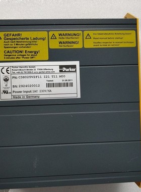 PARKER 派克 COMPAX3 C3S025V2F11 I21 T11 M00 原装拆机件议价