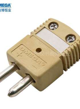 HSTW-K-M耐高温热电偶插头美国欧米测温线接插件K型感温线连接器