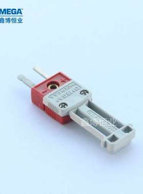 奥米佳小号526钨铼热电偶用C型迷你公插带绕线手柄红色端子连接器