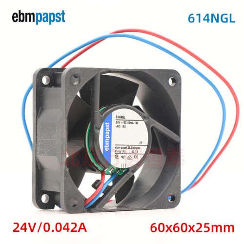 614NGL EBM-PAPST 全新原装 散热风扇24V 6025 6cm风扇