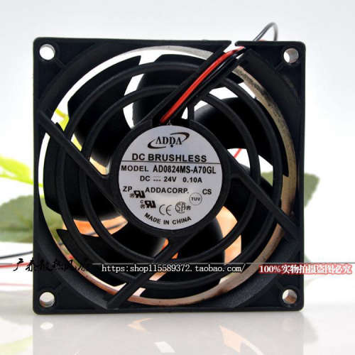 原装ADDA AD0824MS-A70GL 24V 0.10A 8025 含油反叶吸风 风扇 8cm