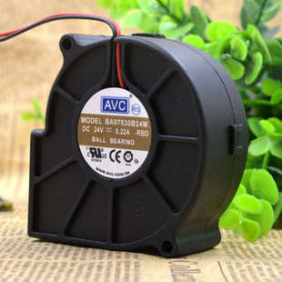 24V 7.5CM 0.22A BA07530B24M 散热风扇 AVC 离心鼓风机涡轮 7530
