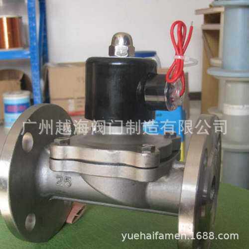 ZBSF常闭24V常开AC220V高温25蒸汽32不锈钢40法兰50电磁阀DN65 80