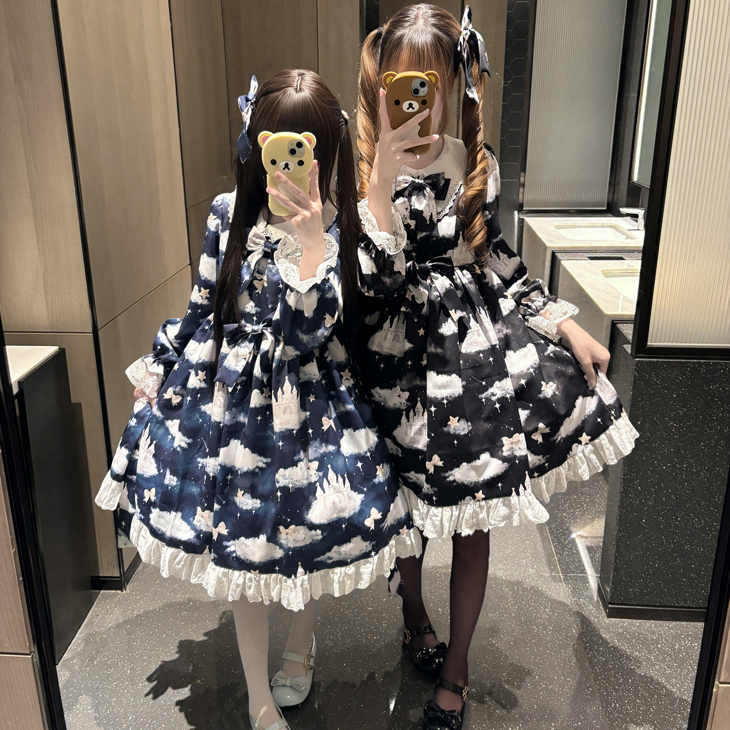 【星见云城】聆花诗原创Lolita OP娃娃领长袖可爱甜美