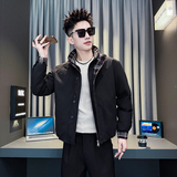 黑首F43-P148-控198抖音直播主风男士立领加厚流行百搭棉衣外套男，男装棉衣，星座309A