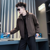 黑首F46-P138-控198抖音直播主风男士立领加厚流行百搭棉衣外套男，男装棉衣，星座309A