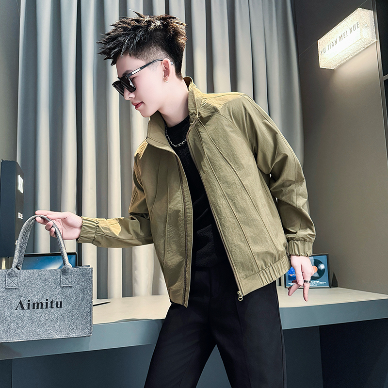 黑首JK130-P88-控128抖音直播店主风潮流夹克男士外套社会小伙，男装夹克，星座309A