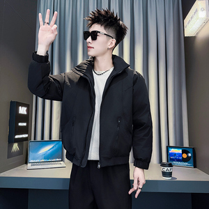 黑首F35-P138-控178抖音直播主风男士立领加厚流行百搭棉衣外套男图片