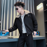 黑首F48-P138-控198抖音直播主风男士立领加厚流行百搭棉衣外套男，男装棉衣，星座309A