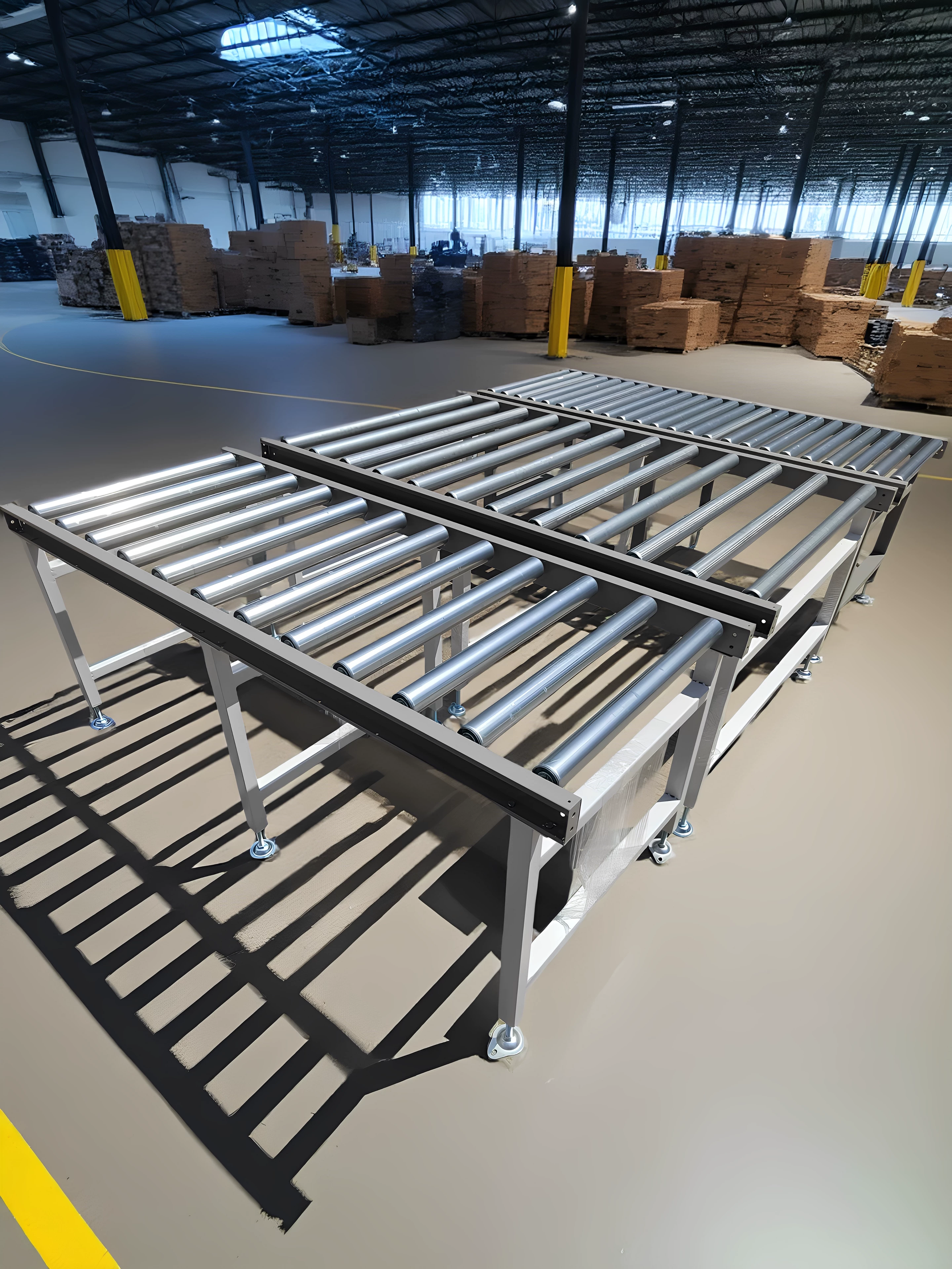 Spot unpowered roller conveyor roller conveyor belt assembly line roller roller slide wheel platform floor roller line