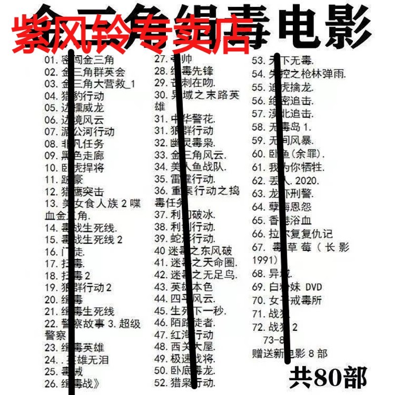 金三角缉毒影视U盘特种兵高清MP4视频合集电视电脑投影仪车载优盘