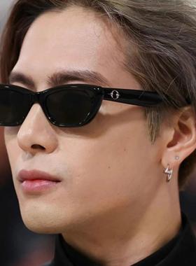 王嘉尔同款太阳镜男猫眼黑色gm墨镜女款高级感ins小脸防紫外线潮