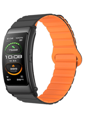 适用华为手环B6表带B5青春版硅胶磁吸回环腕带华为B7/B3通用防水