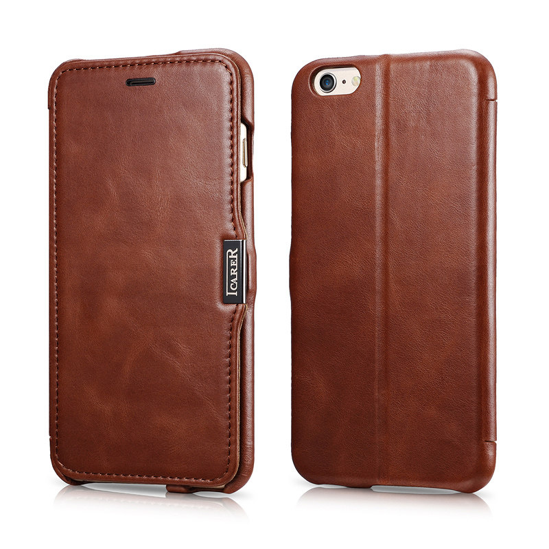 iCarer Vintage Series Side Open Handmade Genuine Cowhide Leather Case Cover for Apple iPhone 6S Plus/6 Plus & iPhone 6S/6