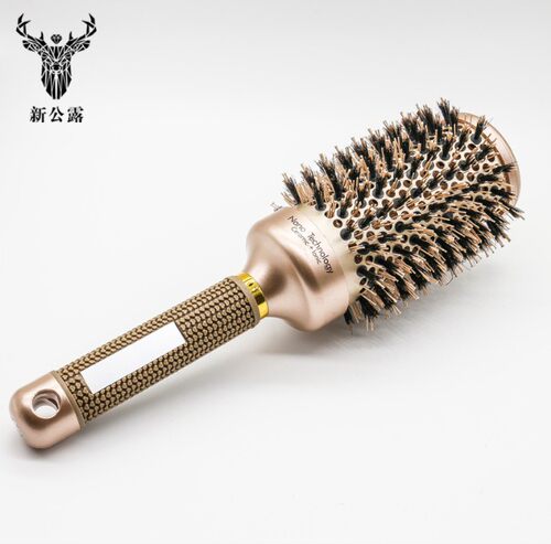 round Hair Brush Hair Roller Comb Curling Styling Hairbrush - 封面