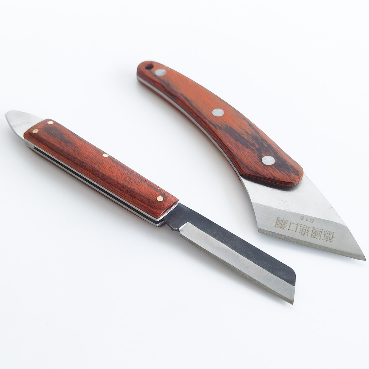 平口单面嫁接刀特种钢刀右手双面盆景果树苗木芽接刀手工开口锋利