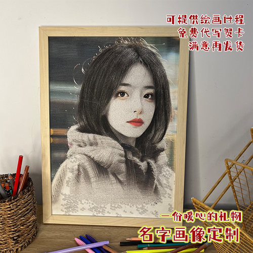 生日情人节手绘照片定制礼物