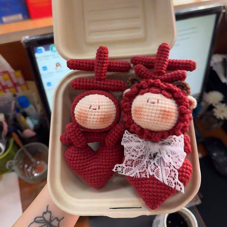 4股精梳棉毛线钩针diy材料包手工编织喜字团子送闺蜜新婚礼物自制,服饰配件/皮带/帽子/围巾,DIY编织材料包,淘宝优惠券,粉丝福利购,淘宝优惠卷