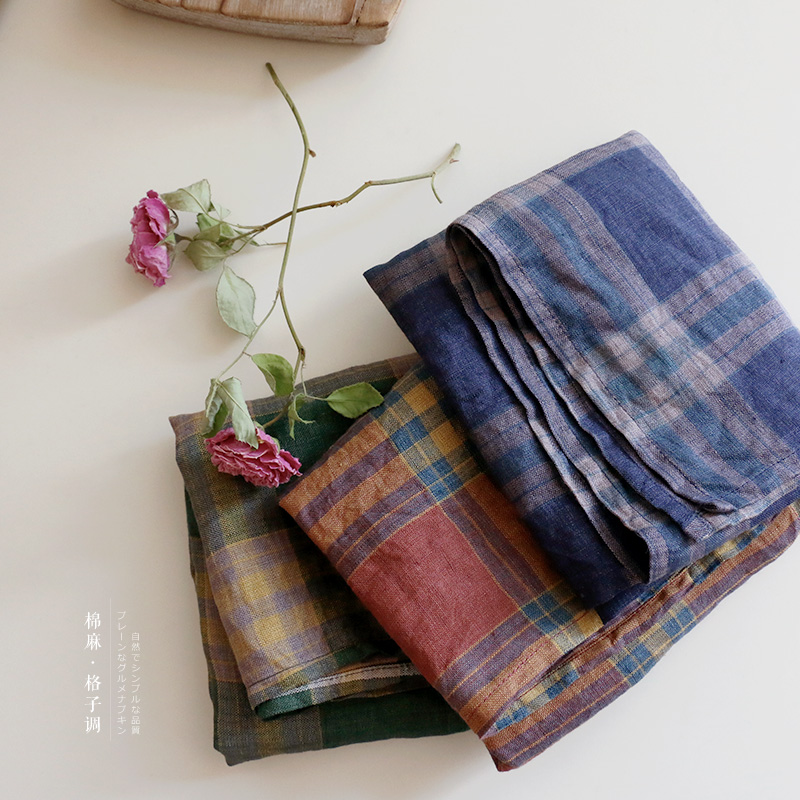 餐垫布格子棉麻经典百搭