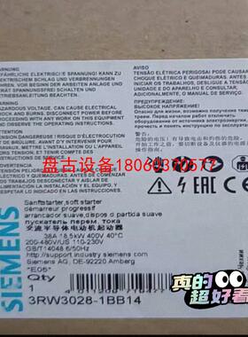 【盘古设备】西门子软启动器3rw3028-1bb14