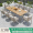 8 chairs+220X90 teak color large board long table