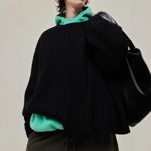 FOG复线ESSENTIALS高街潮牌秋冬菠萝纹感保暖男女圆领毛衣针织衫