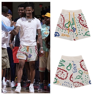 【莫兰特同款】RHUDE GFTKC毛线针织休闲五分裤美式潮牌高街短裤