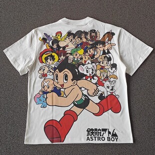 SAINT 短袖 MICHAEL 高街vintage复古男士 T恤 FOG钢铁小丸子美式