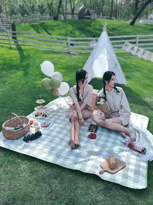 Picnic mat thickened ins Wind picnic outdoor summer spring outing Ground mat picnic cloth outing portable waterproof moisture-proof mat