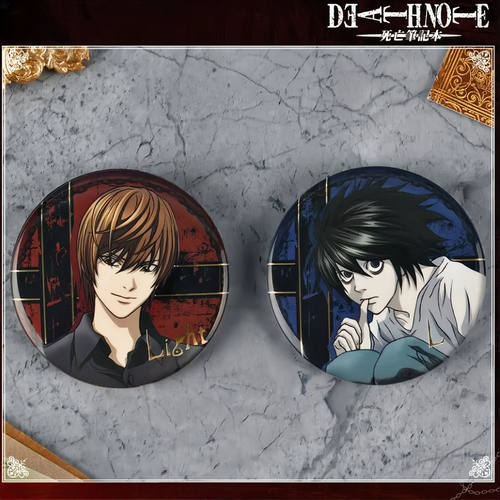 死亡笔记动漫周边徽章夜神月L58mm马口铁星幻膜徽章吧唧谷子挂饰