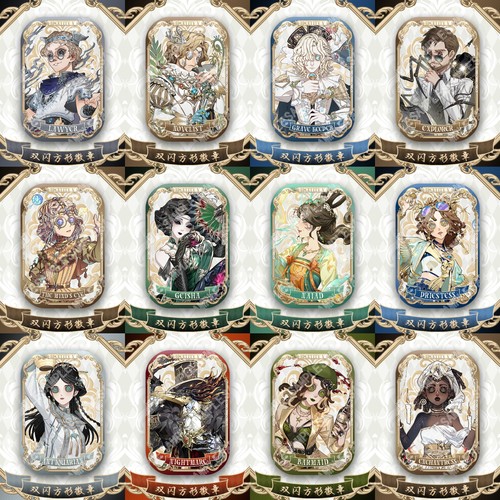 古董商2025生日限定方形徽章渔女红蝶守墓人咒术师周边谷子挂饰