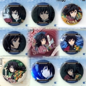 富冈义勇专属 动漫75mm大徽章水柱周边吧唧谷子挂饰痛包胸章