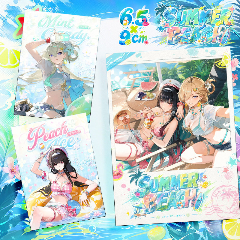 鸣潮夏日海滩限定超美画风拍立得千咲琳奈周边小卡二次元书签谷子