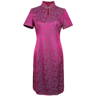 简爱诺改良旗袍裙短袖连衣裙夏